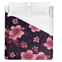 Flower Sakura Bloom Duvet Cover (queen Size)