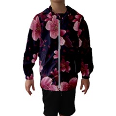 Flower Sakura Bloom Kids  Hooded Windbreaker