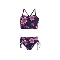 Flower Sakura Bloom Girls  Tankini Swimsuit