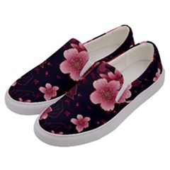 Flower Sakura Bloom Men s Canvas Slip Ons