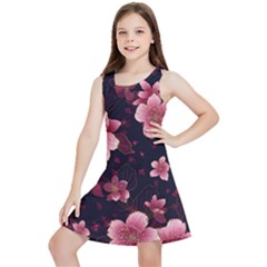 Flower Sakura Bloom Kids  Lightweight Sleeveless Dress by Maspions