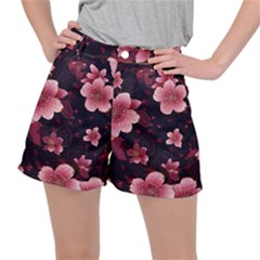 Flower Sakura Bloom Women s Ripstop Shorts