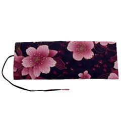 Flower Sakura Bloom Roll Up Canvas Pencil Holder (s)