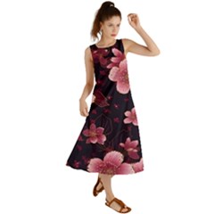 Flower Sakura Bloom Summer Maxi Dress