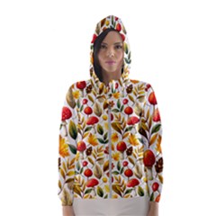 Mushroom Autumn Fall Women s Hooded Windbreaker