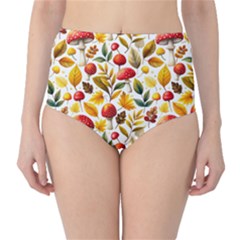 Mushroom Autumn Fall Classic High-waist Bikini Bottoms