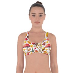 Mushroom Autumn Fall Got No Strings Sports Bra