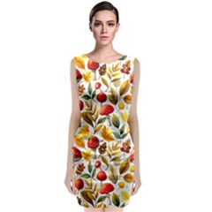 Mushroom Autumn Fall Classic Sleeveless Midi Dress