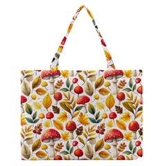 Mushroom Autumn Fall Zipper Medium Tote Bag