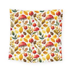 Mushroom Autumn Fall Square Tapestry (small)