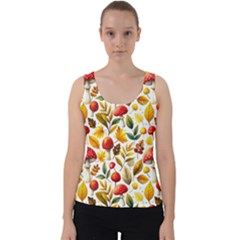 Mushroom Autumn Fall Velvet Tank Top