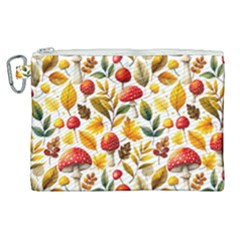 Mushroom Autumn Fall Canvas Cosmetic Bag (xl)