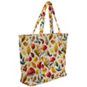 Mushroom Autumn Fall Zip Up Canvas Bag View2