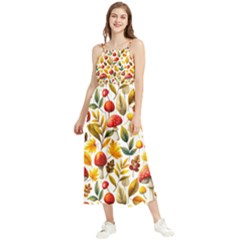 Mushroom Autumn Fall Boho Sleeveless Summer Dress