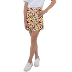 Mushroom Autumn Fall Kids  Tennis Skirt