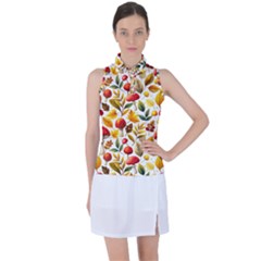 Mushroom Autumn Fall Women s Sleeveless Polo T-shirt by Maspions