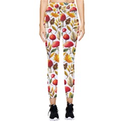 Mushroom Autumn Fall Pocket Leggings 