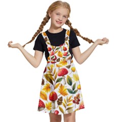 Mushroom Autumn Fall Kids  Apron Dress