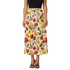 Mushroom Autumn Fall Classic Midi Chiffon Skirt