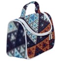 Fractal Triangle Geometric Abstract Pattern Satchel Handbag View2