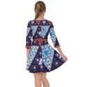 Fractal Triangle Geometric Abstract Pattern Smock Dress View2