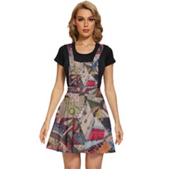 Background Embroidery Pattern Stitches Abstract Apron Dress by Ket1n9