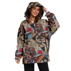 Background Embroidery Pattern Stitches Abstract Women s Ski And Snowboard Waterproof Breathable Jacket