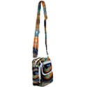 Eye Bird Feathers Vibrant Shoulder Strap Belt Bag View1