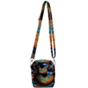 Eye Bird Feathers Vibrant Shoulder Strap Belt Bag View3