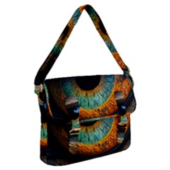 Eye Bird Feathers Vibrant Buckle Messenger Bag by Hannah976