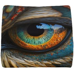 Eye Bird Feathers Vibrant Seat Cushion by Hannah976