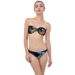 Eye Bird Feathers Vibrant Classic Bandeau Bikini Set by Hannah976