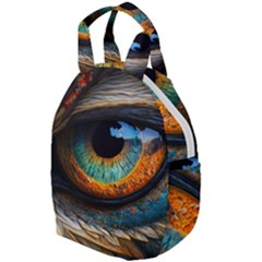 Eye Bird Feathers Vibrant Travel Backpack by Hannah976