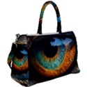 Eye Bird Feathers Vibrant Duffel Travel Bag View2