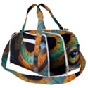 Eye Bird Feathers Vibrant Burner Gym Duffel Bag View2