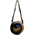 Eye Bird Feathers Vibrant Crossbody Circle Bag View1