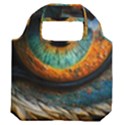 Eye Bird Feathers Vibrant Premium Foldable Grocery Recycle Bag View2