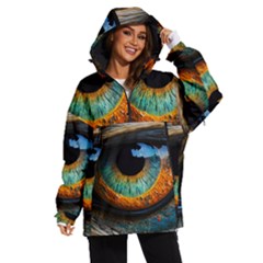 Eye Bird Feathers Vibrant Women s Ski And Snowboard Waterproof Breathable Jacket