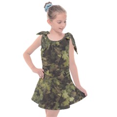 Camouflage Military Kids  Tie Up Tunic Dress by Ndabl3x