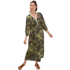 Camouflage Military Grecian Style  Maxi Dress by Ndabl3x