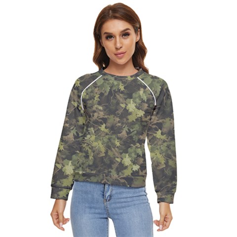 Camouflage Military Women s Long Sleeve Raglan T-shirt by Ndabl3x