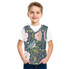 Spring Design With Watercolor Flowers Kids  Basketball Tank Top by AlexandrouPrints