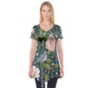 Spring Design with watercolor flowers Short Sleeve Tunic  View1