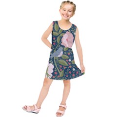 Spring Design With Watercolor Flowers Kids  Tunic Dress