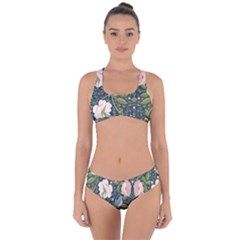 Spring Design With Watercolor Flowers Criss Cross Bikini Set