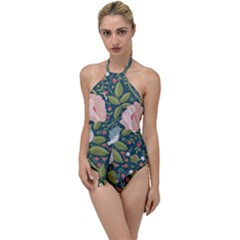 Spring Design With Watercolor Flowers Go With The Flow One Piece Swimsuit