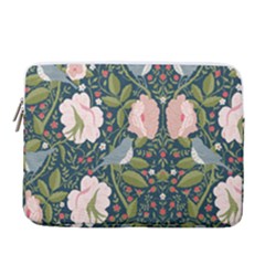 Spring Design With Watercolor Flowers 15  Vertical Laptop Sleeve Case With Pocket by AlexandrouPrints