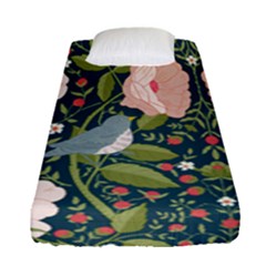 Spring Design With Watercolor Flowers Fitted Sheet (single Size)