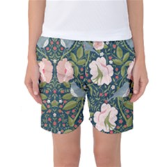 Spring Design With Watercolor Flowers Women s Basketball Shorts by AlexandrouPrints