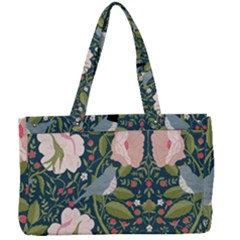 Spring Design With Watercolor Flowers Canvas Work Bag by AlexandrouPrints